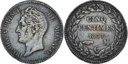 World Coins - Coin, Monaco, Honore V, 5 Centimes, 1837, Monaco, , Copper