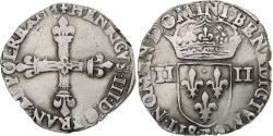 World Coins - France, Henri III, 1/4 Ecu, 1584, Angers, Silver, , Gadoury:494