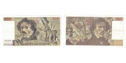 World Coins - France, 100 Francs, Delacroix, 1991, X.187, AU(50-53), Fayette:69bis.3b2