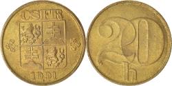 World Coins - Coin, Czechoslovakia, 20 Haleru, 1991