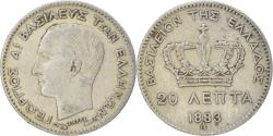 World Coins - Coin, Greece, George I, 20 Lepta, 1883, Paris, , Silver, KM:44