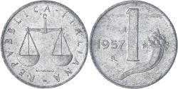 World Coins - Coin, Italy, Lira, 1957, Rome, , Aluminum, KM:91
