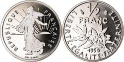 World Coins - Coin, France, Semeuse, 1/2 Franc, 1995, Proof, , Nickel, KM:931.2