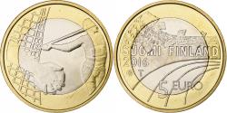 World Coins - Finland, 5 Euro, Athletics, 2016, Vantaa, Bi-Metallic,