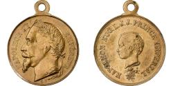 World Coins - France, Medal, Napoléon III, Le Prince Impérial, Brass, Trotin,