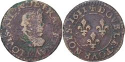 World Coins - Coin, France, Louis XIII, Double Tournois, 1611, Bordeaux, , Copper
