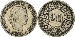 World Coins - Coin, Switzerland, 20 Rappen, 1891, Bern, , Nickel, KM:29
