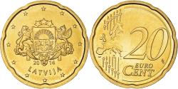 World Coins - Latvia, 20 Euro Cent, 2014, Stuttgart, , Brass, KM:154