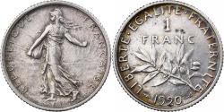 World Coins - France, Franc, Semeuse, 1920, Paris, Silver, , Gadoury:467, KM:844.1