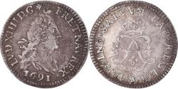 World Coins - Coin, France, Louis XIV, 4 Sols aux 2 L, 1691, Paris, , Silver