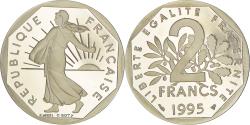 World Coins - Coin, France, Semeuse, 2 Francs, 1995, Proof / BE, , Nickel, KM:942.2