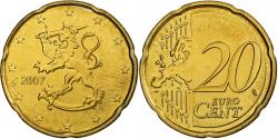 World Coins - Finland, 20 Euro Cent, 2007, Vantaa, Nordic gold, , KM:127