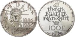 World Coins - France, 100 Francs, Statue de la Liberté, 1986, Proof, Silver,