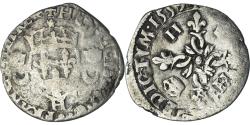 World Coins - Coin, France, Henri II, Douzain aux croissants, 1559, La Rochelle, Rare