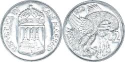 World Coins - Coin, San Marino, 2 Lire, 1973, Rome, , Aluminum, KM:23
