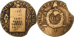 World Coins - France, Sol aux balances non daté, 1794, Limoges, Copper, , Gadoury:21