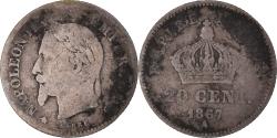 World Coins - Coin, France, Napoleon III, 20 Centimes, 1867, Paris, , Silver, KM:808.1