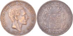 World Coins - Coin, Spain, Alfonso XII, 10 Centimos, 1877, Barcelona, , Bronze