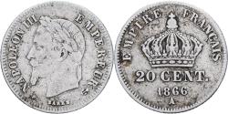 World Coins - Coin, France, Napoleon III, 20 Centimes, 1866, Paris, , Silver