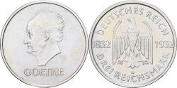 World Coins - Weimar Republic, 3 Mark, Goethe, 1932, Munich, Silver, , KM:76