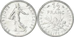 World Coins - Coin, France, 1/2 Franc, 1969
