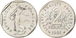 World Coins - France, 2 Francs, Semeuse, 1981, Paris, série FDC, Nickel,