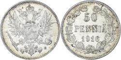 World Coins - Coin, Finland, Nicholas II, 50 Penniä, 1916, Helsinki, , Silver