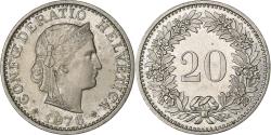 World Coins - Switzerland, 20 Rappen, 1976, Bern, Copper-nickel, , KM:29a