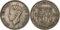 World Coins - Mauritius, George VI, Rupee, 1950, Copper-nickel, , KM:29.1