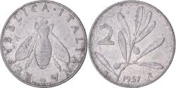 World Coins - Coin, Italy, 2 Lire, 1957, Rome, , Aluminum, KM:94