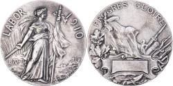World Coins - France, Medal, Art Nouveau, Labor, Progrès-Gloire, 1910, Silvered bronze