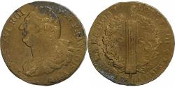 World Coins - France, Constitution, 2 Sols, 2 sols françois, 1791 / AN 3, Paris, Bronze