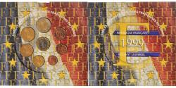 World Coins - France, Coffret 1c. à 2€, 1999, Monnaie de Paris, BU,