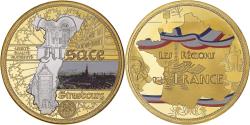World Coins - France, Medal, Les Régions de France, Alsace, , Copper Gilt