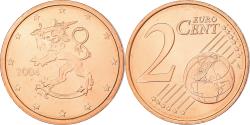 World Coins - Finland, 2 Euro Cent, 2004, FDC, , Copper Plated Steel, KM:99