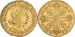 World Coins - France, Louis XIV, Double louis d'or à la mèche longue, 1649, Bordeaux, Gold