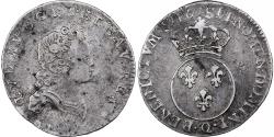 World Coins - France, Louis XV, 1/10 Écu vertugadin, 1716, Perpignan, Silver,