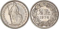 World Coins - Coin, Switzerland, 1/2 Franc, 1974, Bern, , Copper-nickel, KM:23a.1