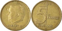 World Coins - Coin, Belgium, 5 Francs, 5 Frank, 1994