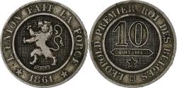 World Coins - Belgium, Leopold I, 10 Centimes, 1861, Copper-nickel, , KM:22