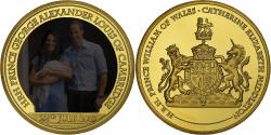 World Coins - United Kingdom, Medal, Prince George Alexander Louis of Cambridge, Copper Gilt