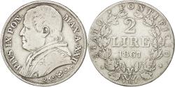 World Coins - Coin, ITALIAN STATES, PAPAL STATES, Pius IX, 2 Lire, 1867, Roma,