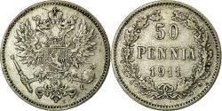 World Coins - Coin, Finland, Nicholas II, 50 Penniä, 1911, , Silver, KM:2.2