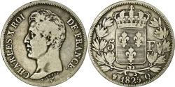World Coins - Coin, France, Charles X, 5 Francs, 1825, Perpignan, , Silver