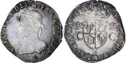 World Coins - France, Charles IX, Teston du Dauphiné, 1563, Grenoble, Silver,