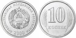 World Coins - Transnistria, 10 Kopeek, 2000, Aluminum, , KM:3