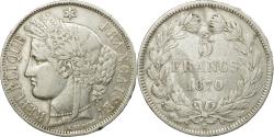 World Coins - Coin, France, Cérès, 5 Francs, 1870, Bordeaux, , Silver, KM:818.2