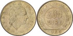 World Coins - Italy, 200 Lire, 1980, Rome, Aluminum-Bronze, , KM:105