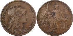 World Coins - France, 10 Centimes, Daniel-Dupuis, 1908, Paris, Bronze, , Gadoury:277
