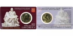 World Coins - Vatican, 50 Euro Cent, Pape Benoit XVI, Coin card.FDC, 2013, Rome, Nordic gold